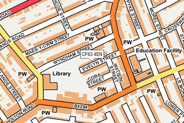 CF63 4EN map - OS OpenMap – Local (Ordnance Survey)