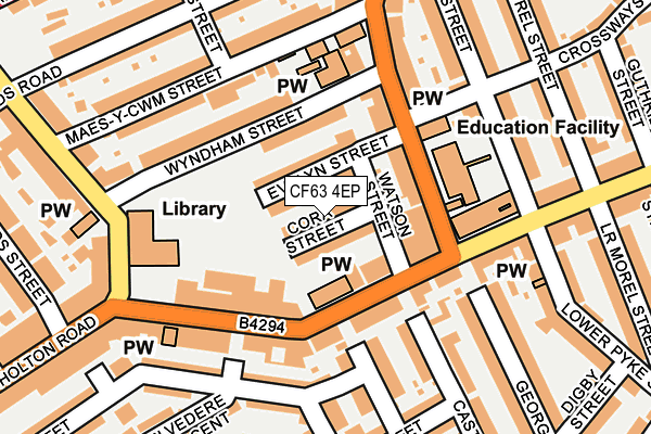 CF63 4EP map - OS OpenMap – Local (Ordnance Survey)