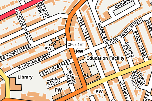 CF63 4ET map - OS OpenMap – Local (Ordnance Survey)