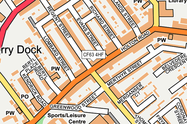 CF63 4HF map - OS OpenMap – Local (Ordnance Survey)