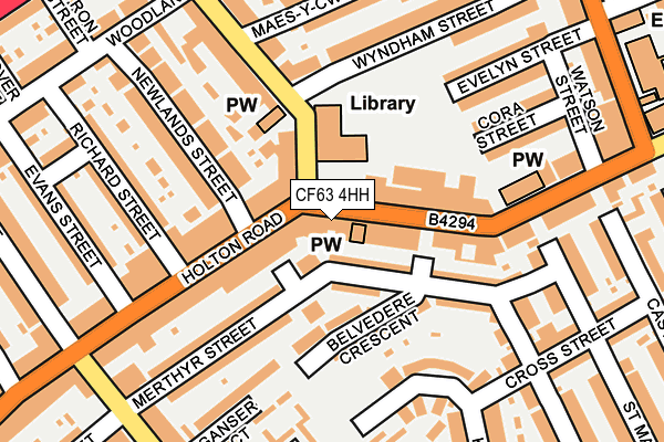 CF63 4HH map - OS OpenMap – Local (Ordnance Survey)