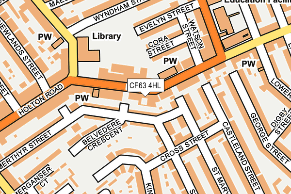 CF63 4HL map - OS OpenMap – Local (Ordnance Survey)