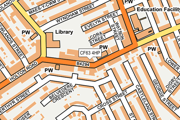 CF63 4HP map - OS OpenMap – Local (Ordnance Survey)