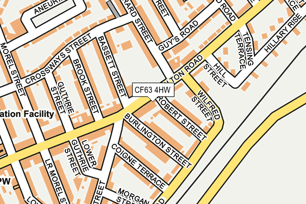 CF63 4HW map - OS OpenMap – Local (Ordnance Survey)