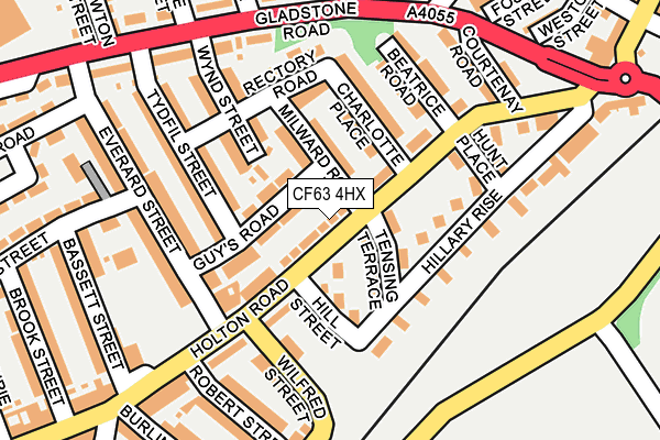 CF63 4HX map - OS OpenMap – Local (Ordnance Survey)