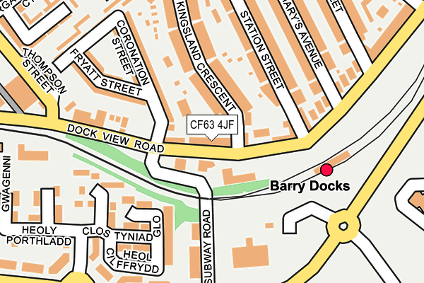 CF63 4JF map - OS OpenMap – Local (Ordnance Survey)