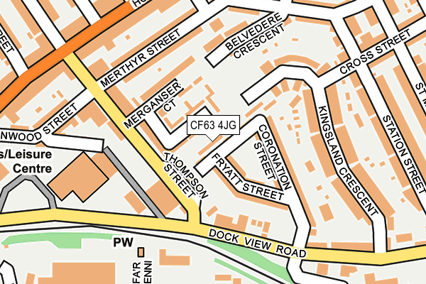 CF63 4JG map - OS OpenMap – Local (Ordnance Survey)