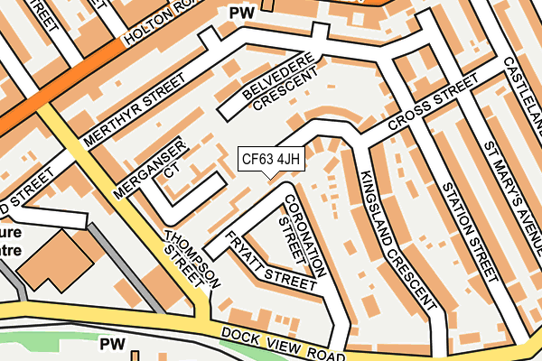 CF63 4JH map - OS OpenMap – Local (Ordnance Survey)