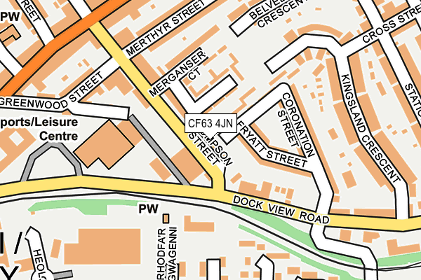 CF63 4JN map - OS OpenMap – Local (Ordnance Survey)