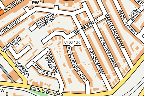 CF63 4JR map - OS OpenMap – Local (Ordnance Survey)