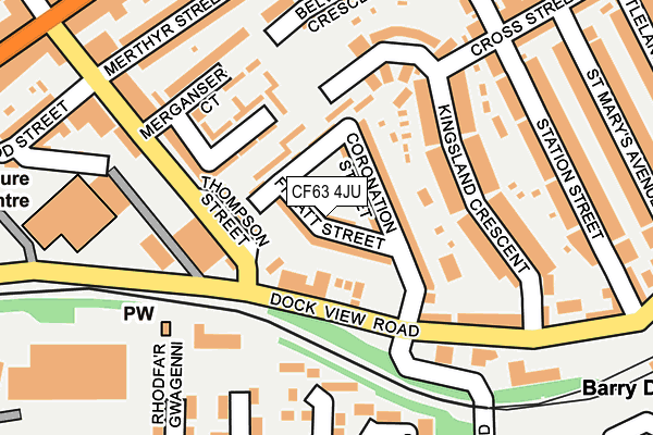 CF63 4JU map - OS OpenMap – Local (Ordnance Survey)