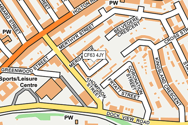 CF63 4JY map - OS OpenMap – Local (Ordnance Survey)