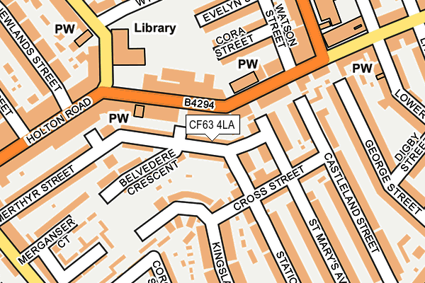 CF63 4LA map - OS OpenMap – Local (Ordnance Survey)