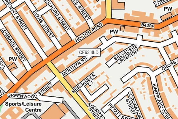 CF63 4LD map - OS OpenMap – Local (Ordnance Survey)