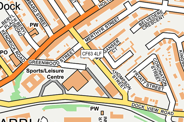 CF63 4LF map - OS OpenMap – Local (Ordnance Survey)