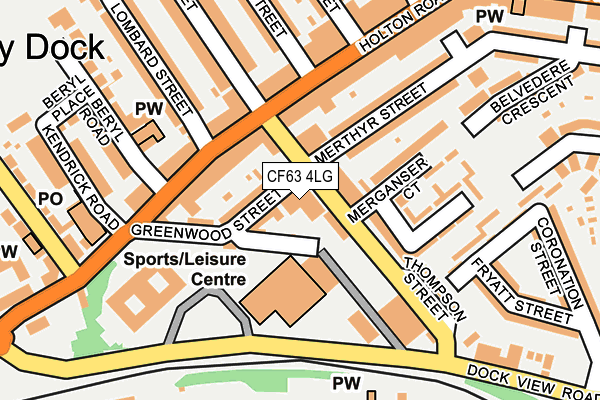 CF63 4LG map - OS OpenMap – Local (Ordnance Survey)