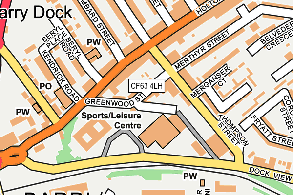 CF63 4LH map - OS OpenMap – Local (Ordnance Survey)