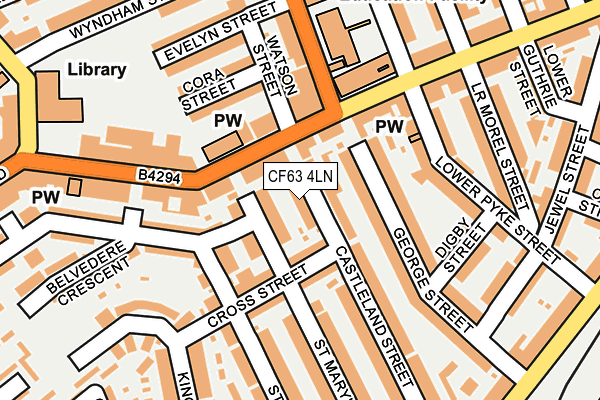 CF63 4LN map - OS OpenMap – Local (Ordnance Survey)