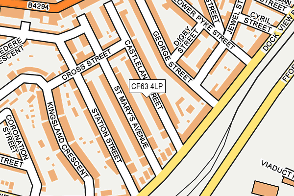 CF63 4LP map - OS OpenMap – Local (Ordnance Survey)