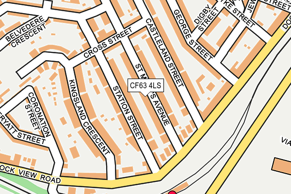 CF63 4LS map - OS OpenMap – Local (Ordnance Survey)