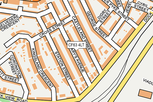 CF63 4LT map - OS OpenMap – Local (Ordnance Survey)