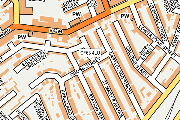 Map of CROSS STREET MOTORS LTD at local scale
