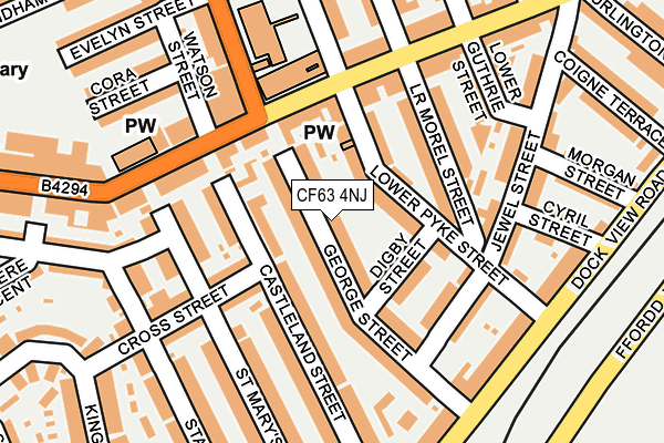 CF63 4NJ map - OS OpenMap – Local (Ordnance Survey)