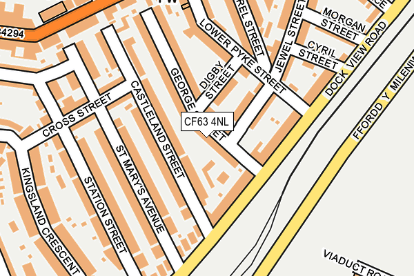 CF63 4NL map - OS OpenMap – Local (Ordnance Survey)