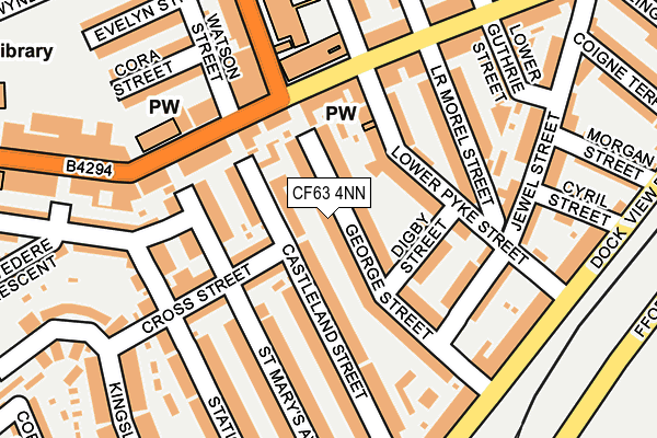 CF63 4NN map - OS OpenMap – Local (Ordnance Survey)