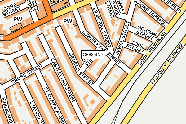 CF63 4NP map - OS OpenMap – Local (Ordnance Survey)