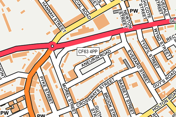 CF63 4PP map - OS OpenMap – Local (Ordnance Survey)
