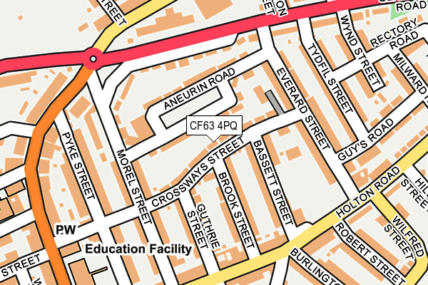 CF63 4PQ map - OS OpenMap – Local (Ordnance Survey)