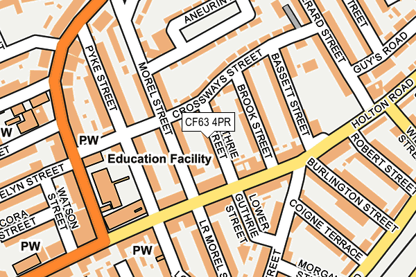 CF63 4PR map - OS OpenMap – Local (Ordnance Survey)