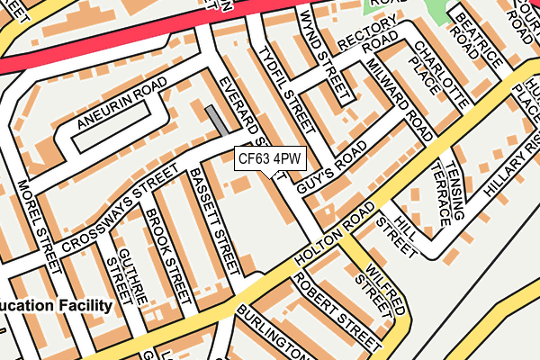 CF63 4PW map - OS OpenMap – Local (Ordnance Survey)