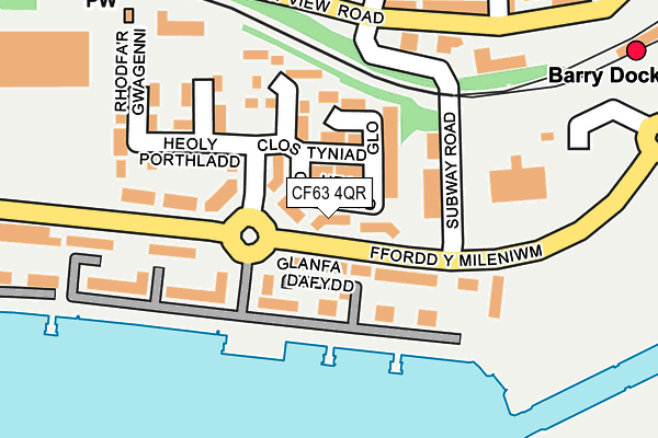 CF63 4QR map - OS OpenMap – Local (Ordnance Survey)