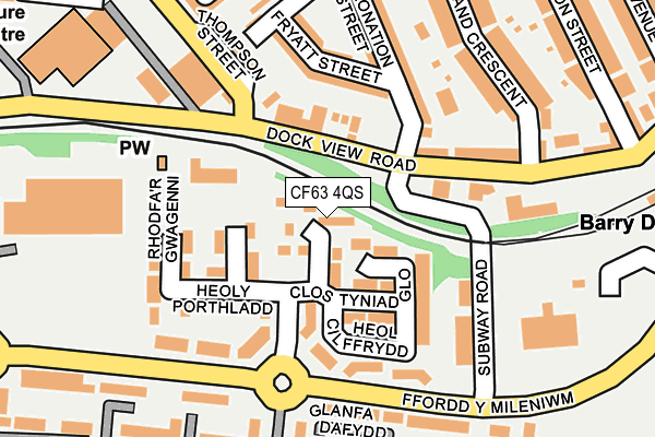 CF63 4QS map - OS OpenMap – Local (Ordnance Survey)