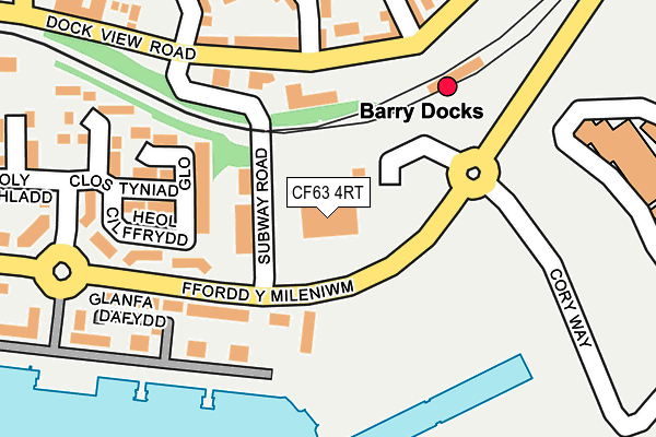 CF63 4RT map - OS OpenMap – Local (Ordnance Survey)