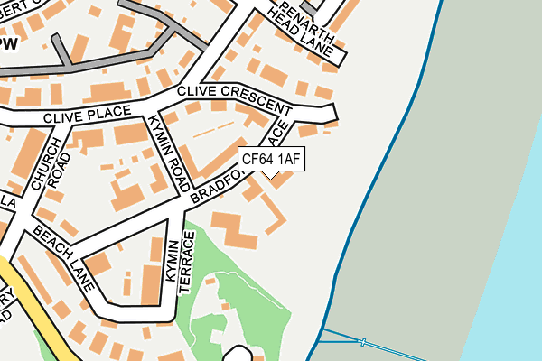 CF64 1AF map - OS OpenMap – Local (Ordnance Survey)