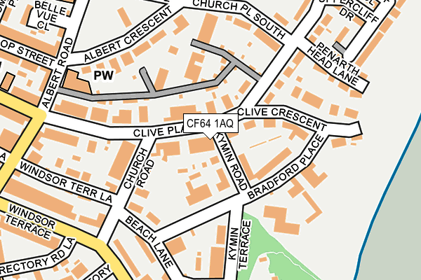 CF64 1AQ map - OS OpenMap – Local (Ordnance Survey)