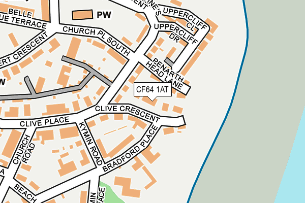 CF64 1AT map - OS OpenMap – Local (Ordnance Survey)