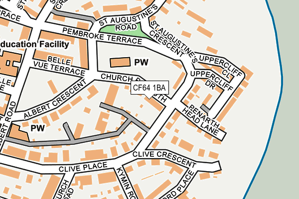 CF64 1BA map - OS OpenMap – Local (Ordnance Survey)