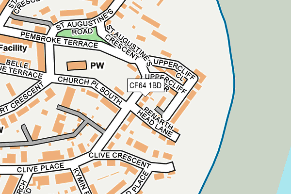 CF64 1BD map - OS OpenMap – Local (Ordnance Survey)