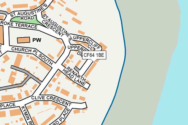 CF64 1BE map - OS OpenMap – Local (Ordnance Survey)