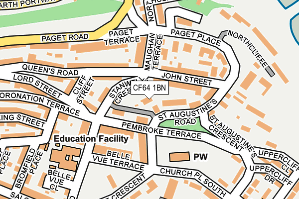 CF64 1BN map - OS OpenMap – Local (Ordnance Survey)