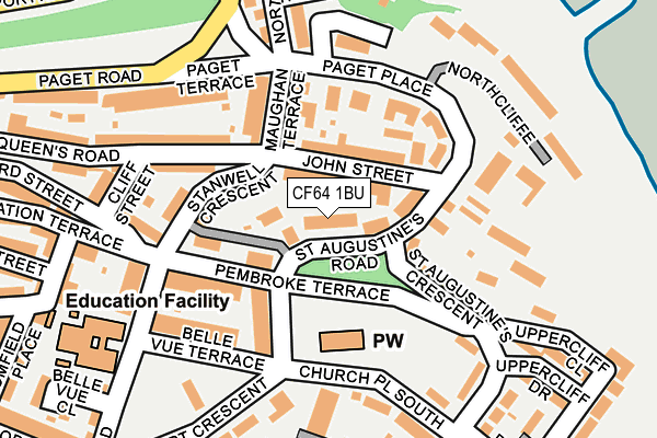 CF64 1BU map - OS OpenMap – Local (Ordnance Survey)