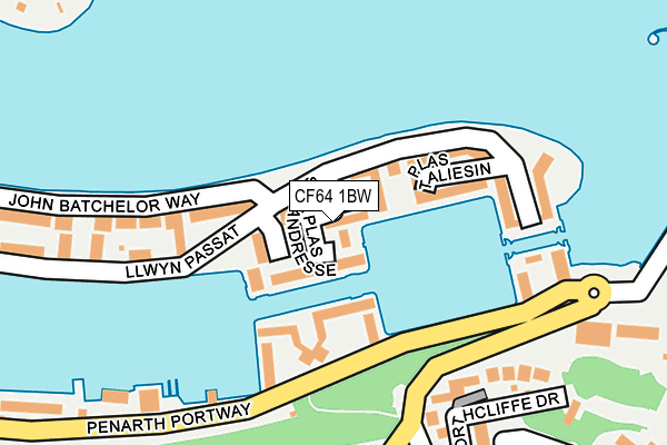 CF64 1BW map - OS OpenMap – Local (Ordnance Survey)