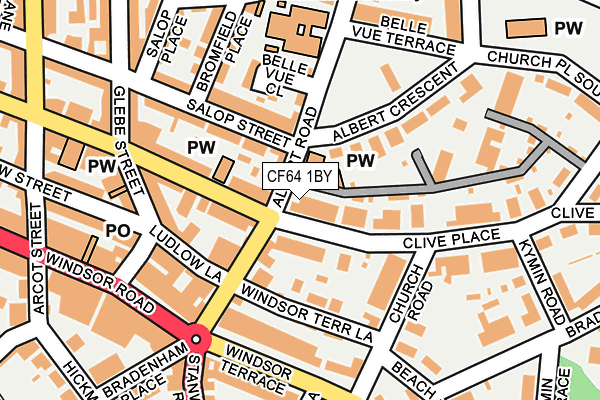 CF64 1BY map - OS OpenMap – Local (Ordnance Survey)