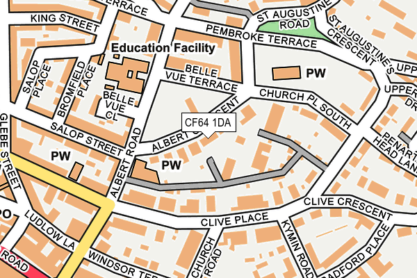 CF64 1DA map - OS OpenMap – Local (Ordnance Survey)