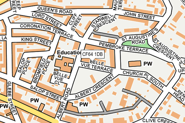 CF64 1DB map - OS OpenMap – Local (Ordnance Survey)