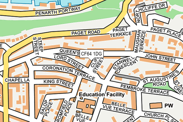 CF64 1DG map - OS OpenMap – Local (Ordnance Survey)